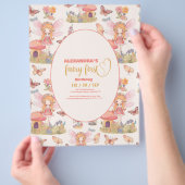 Budget Fairy Eerste betoverde Woodland 1e verjaard Flyer (Hand)