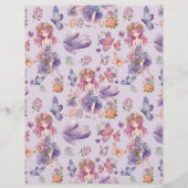 Budget Fairy Eerste betoverde Woodland 1e verjaard Flyer (Achterkant)