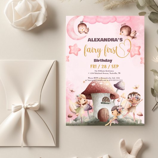 Budget Fairy Eerste Meisje's 1e Verjaardag Flyer