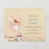 Budget Fairy First Theme Girl's 1st Birthday Party (Voorkant / Achterkant)