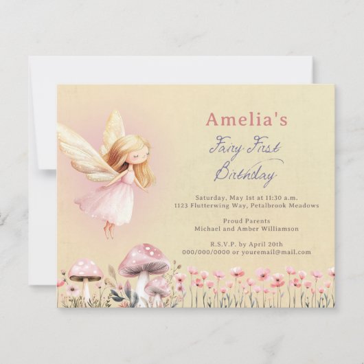 Budget Fairy First Theme Girl's 1st Birthday Party (Voorkant)