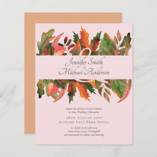 BUDGET Fall Leaves Wedding (Voorkant / Achterkant)