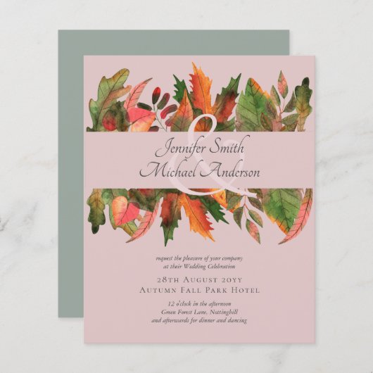 BUDGET Fall Leaves Wedding (Voorkant / Achterkant)