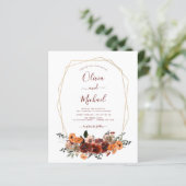Budget Fall Wedding Burgundy Eucalyptus Floral (Staand voorkant)