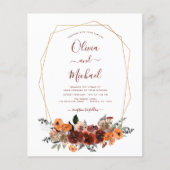Budget Fall Wedding Burgundy Eucalyptus Floral (Voorkant)