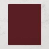 Budget Fall Wedding Burgundy Gold Floral (Achterkant)