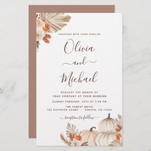 Budget Fall Wedding Pampas Grass Terracotta