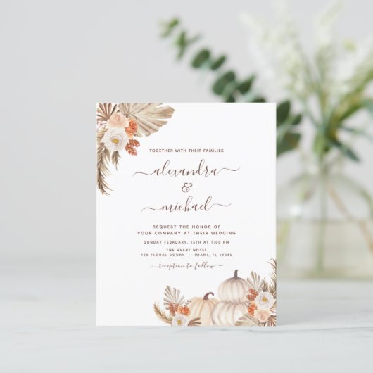 Budget Fall Wedding Pampas Grass Terracotta (Staand voorkant)