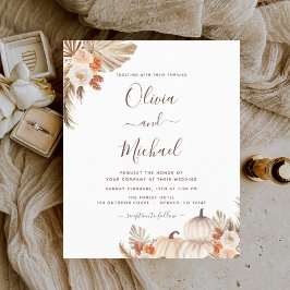 Budget Fall Wedding Pampas Grass Terracotta
