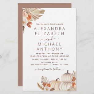 Budget Fall Wedding Pampas Grass Terracotta