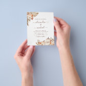 Budget Fall Wedding Pampas Grass Terracotta Flyer (Hand)