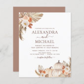 Budget Fall Wedding Pumpkin Pampas Grass (Voorkant / Achterkant)