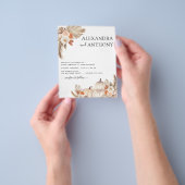 Budget Fall Wedding Pumpkins Pampas Grass Flyer (Hand)