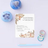 Budget Fall Wedding Pumpkins Pampas Grass Flyer (Enkel)