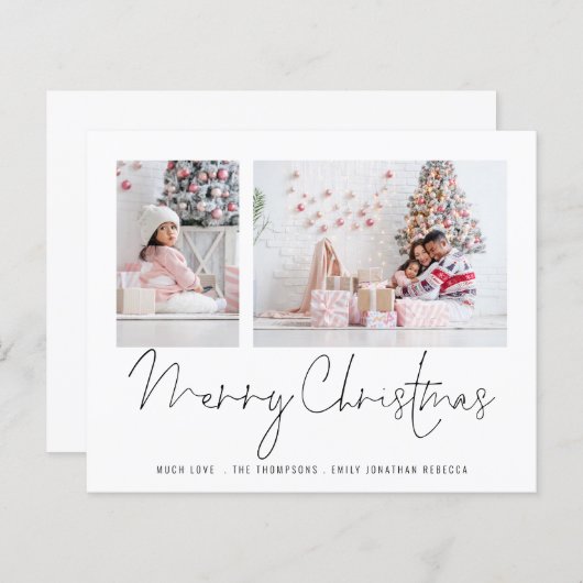 Budget Familie 2 Foto's Manuscript Zware Kerstmis  (Voorkant / Achterkant)