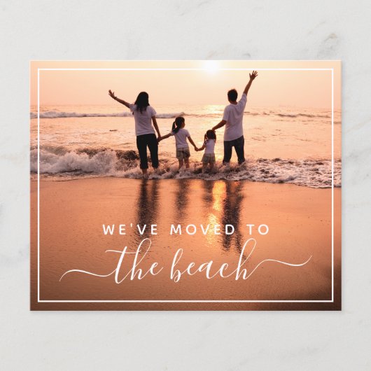 Budget Familie Foto Nieuwe Aankondiging Adres (Voorkant)