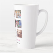 Budget Familie Fotocollage Cadeau Grootouder Oma O Latte Mok (Rechts)