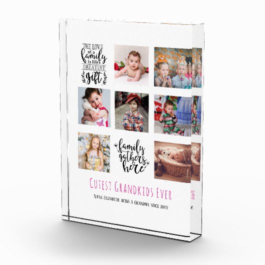 Budget Familie Fotocollage Cadeau Oma Opa Mama Pap Fotoblokken (Rechts)
