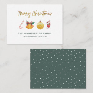 Budget Familie Kerstmis Moderne Niet Foto Notitiekaartje