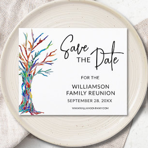 Budget Familie Reünie Familie Save The Date Kaart
