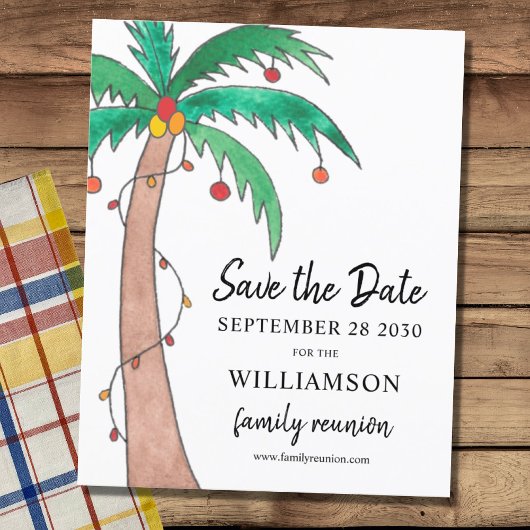 Budget Familie Reünie Save The Date Kaart