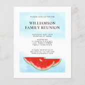 Budget Familie reunion Picnic Watermelon nodigt ui (Voorkant)