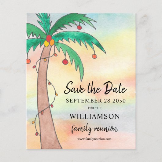 Budget Familie reunion sparen de Datum aankondigin (Voorkant)