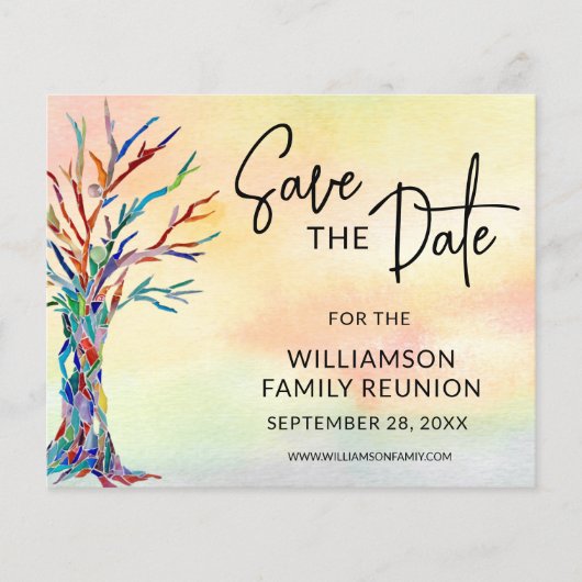 Budget Familie reunion sparen de Datum aankondigin (Voorkant)