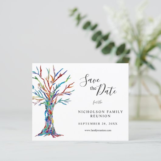 Budget Familie reunion sparen de Datum aankondigin (Staand voorkant)