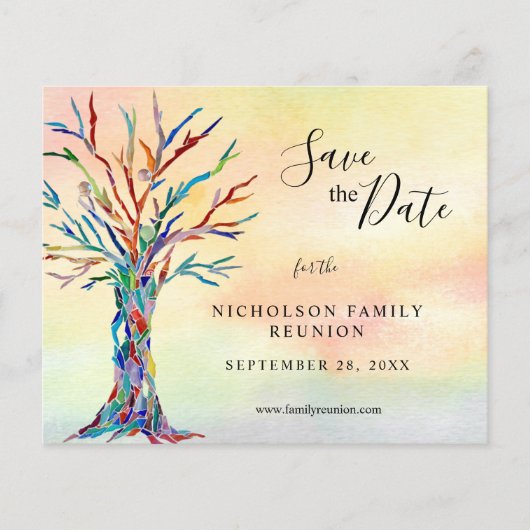 Budget Familie reunion sparen de Datum aankondigin Flyer (Voorkant)