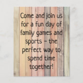 Budget Family Games Dag Slogan Gekleurd Hout (Voorkant)