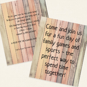 Budget Family Games Dag Slogan Gekleurd Hout