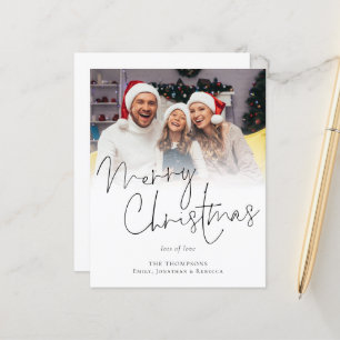 Budget Family Photo Merry kerstscript Kaart