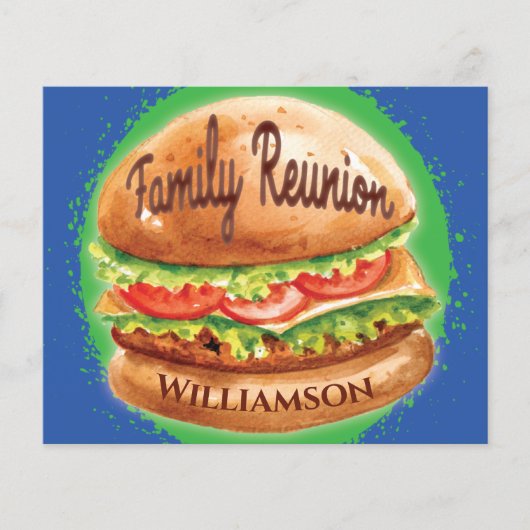 Budget Family Reunion Barbecue Picnic Invitation (Voorkant)
