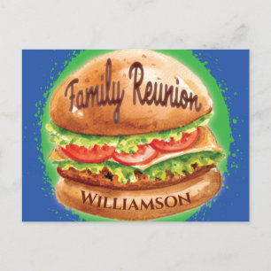 Budget Family Reunion Barbecue Picnic Invitation Briefkaart