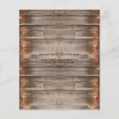 Budget Family Reunion BBQ Rustic Wood Uitnodiging (Achterkant)
