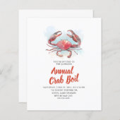 Budget Family Summer Seafood Party Uitnodiging (Voorkant / Achterkant)