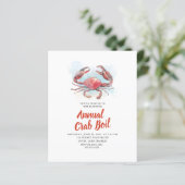 Budget Family Summer Seafood Party Uitnodiging (Staand voorkant)