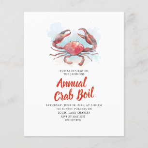 Budget Family Summer Seafood Party Uitnodiging