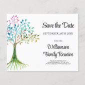 Budget Family Tree Gezinsreünie Save the date (Voorkant)
