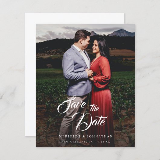 Budget Fancy Elegante Foto Sla de datum op (Voorkant / Achterkant)