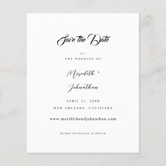 Budget Fancy Elegante Foto Sla de datum op (Achterkant)