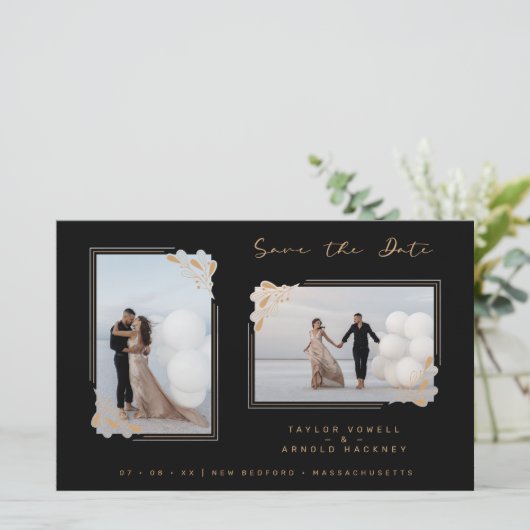 Budget Fancy Golden Minimalist Branches 2 Foto's (Staand voorkant)