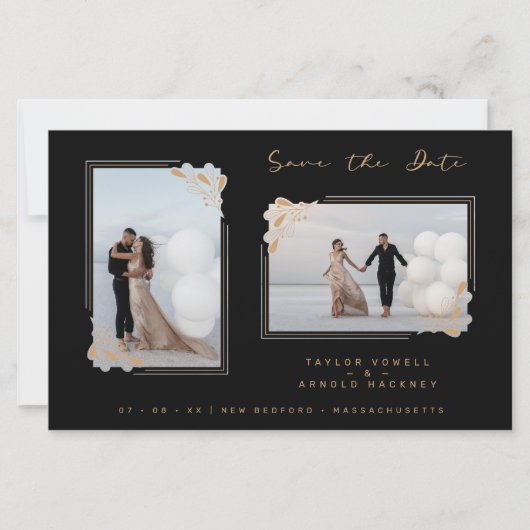 Budget Fancy Golden Minimalist Branches 2 Foto's (Voorkant)