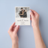 Budget Fancy Script Bruiloft Save The Date Flyer (Hand)