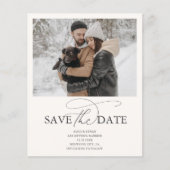 Budget Fancy Script Bruiloft Save The Date Flyer (Voorkant)