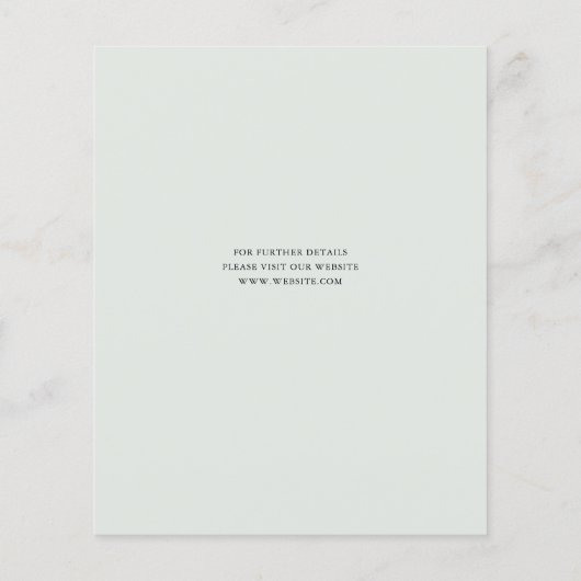 Budget Fancy Script Bruiloft Save The Date Flyer (Achterkant)