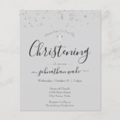 Budget Fancy script Christening Flyer (Voorkant)
