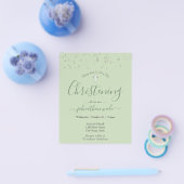 Budget Fancy script Christening Flyer (Enkel)