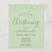 Budget Fancy script Christening Flyer (Voorkant)